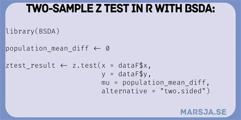 r z test examples